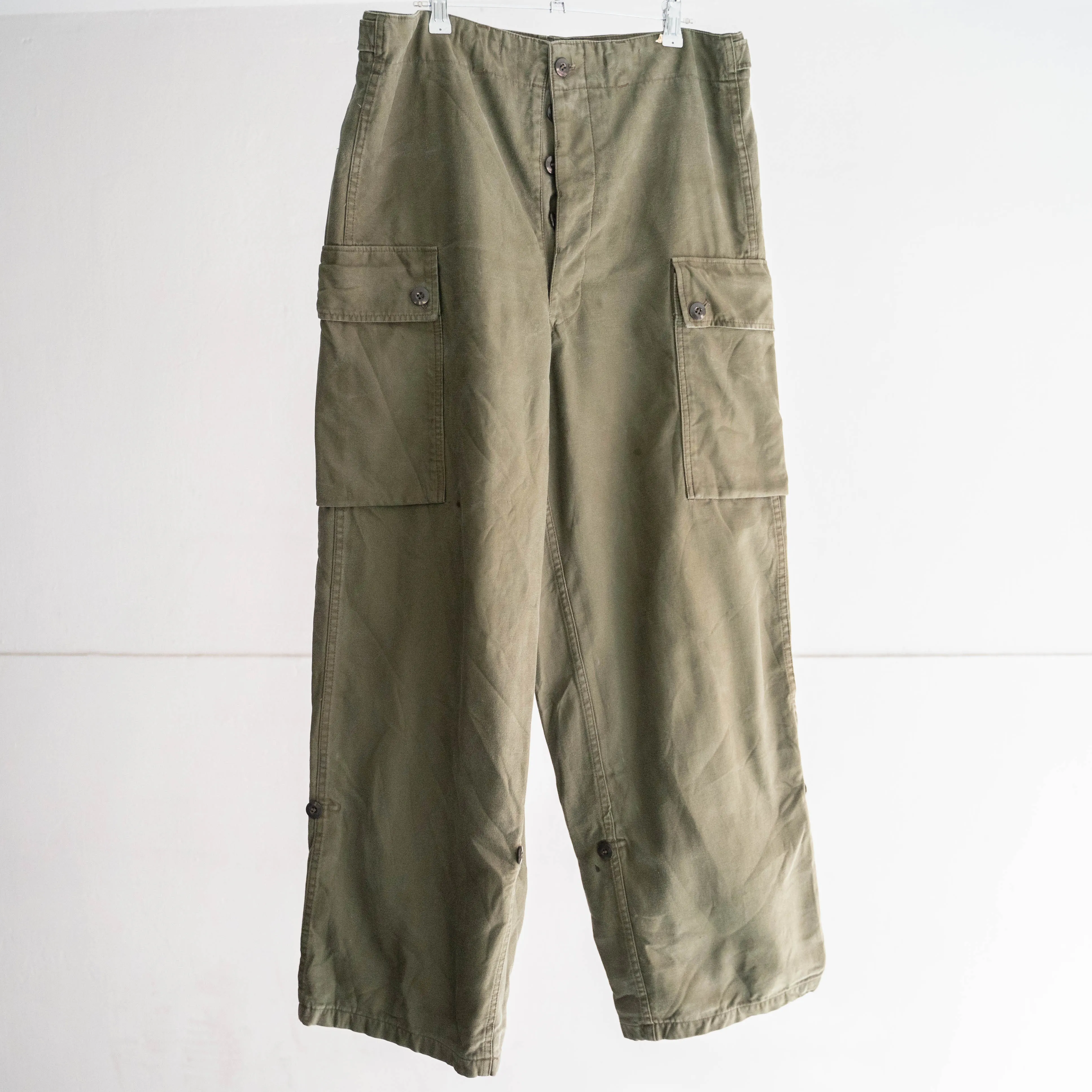 1950-60s Dutch military double face cargo pants -good condition-