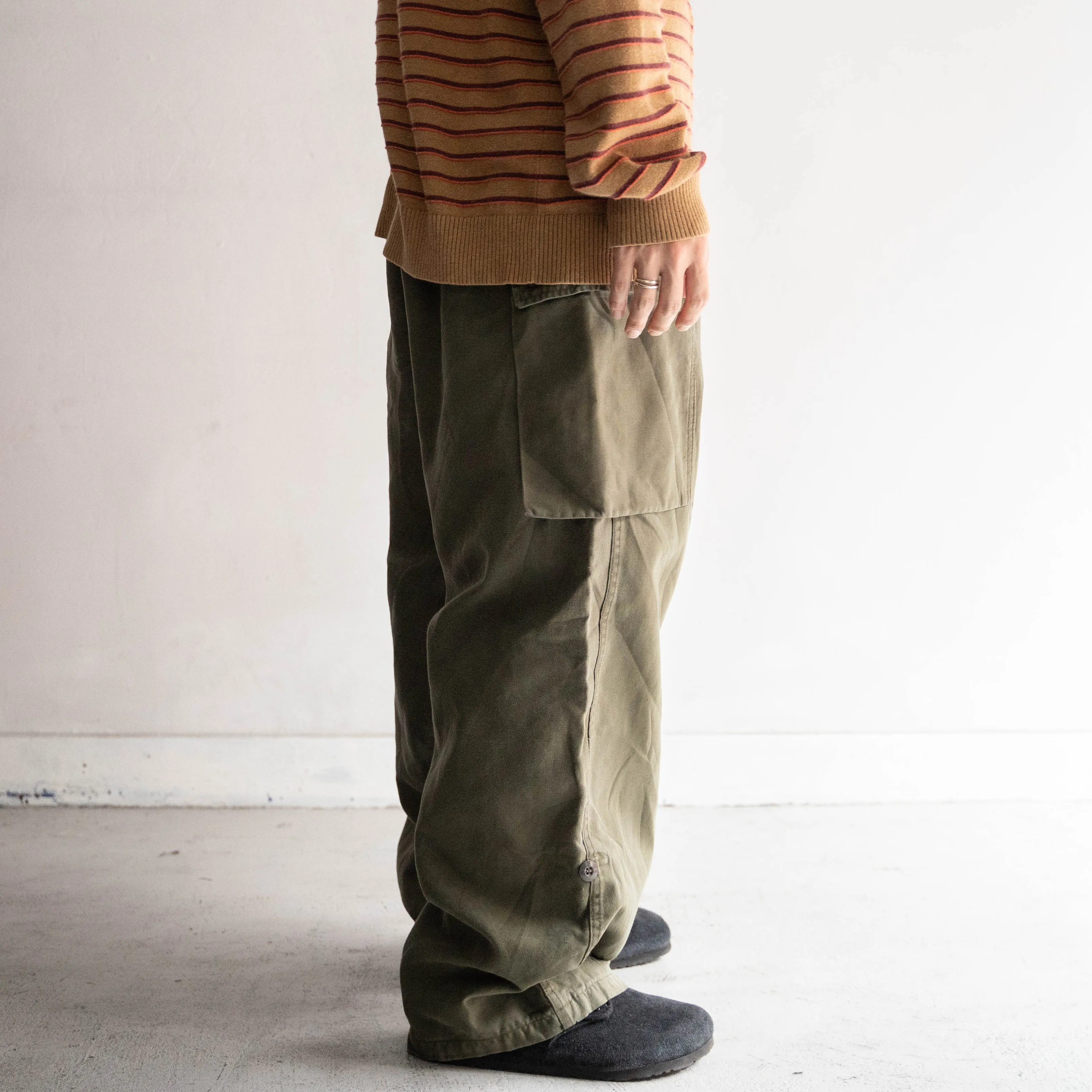 1950-60s Dutch military double face cargo pants -good condition-