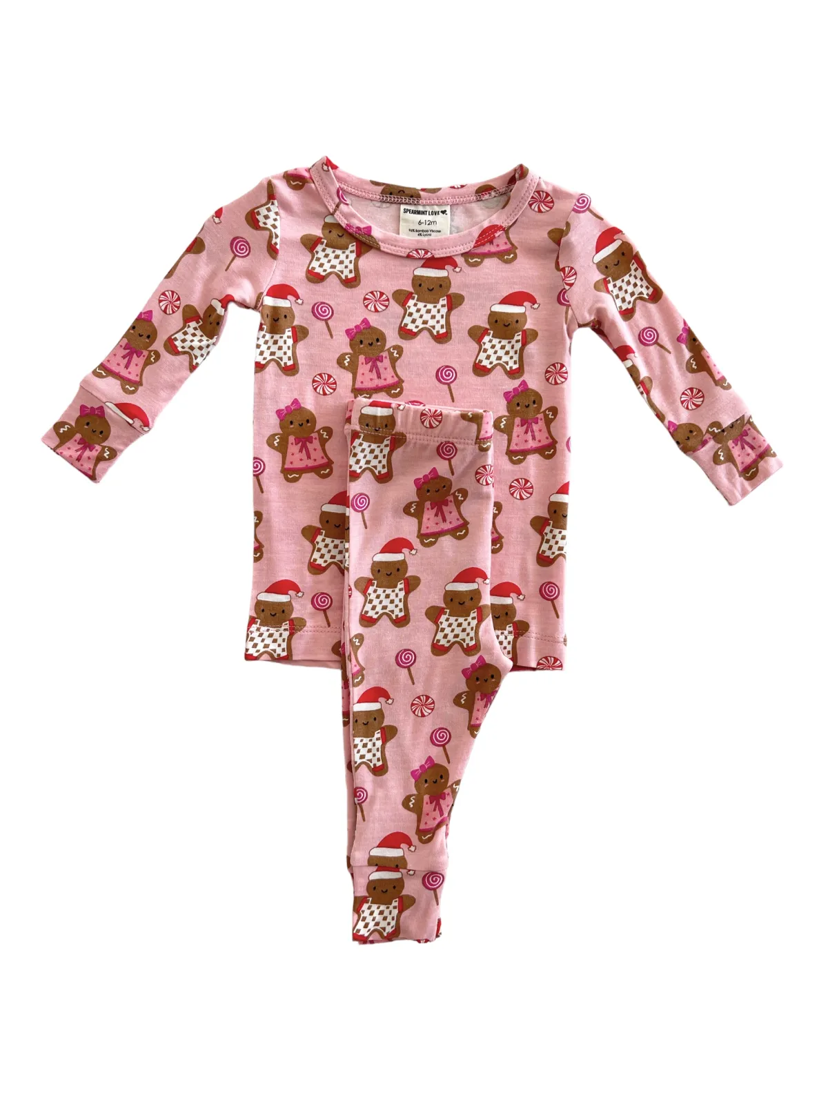 2-Piece Set, Gingerbread Friends Pink