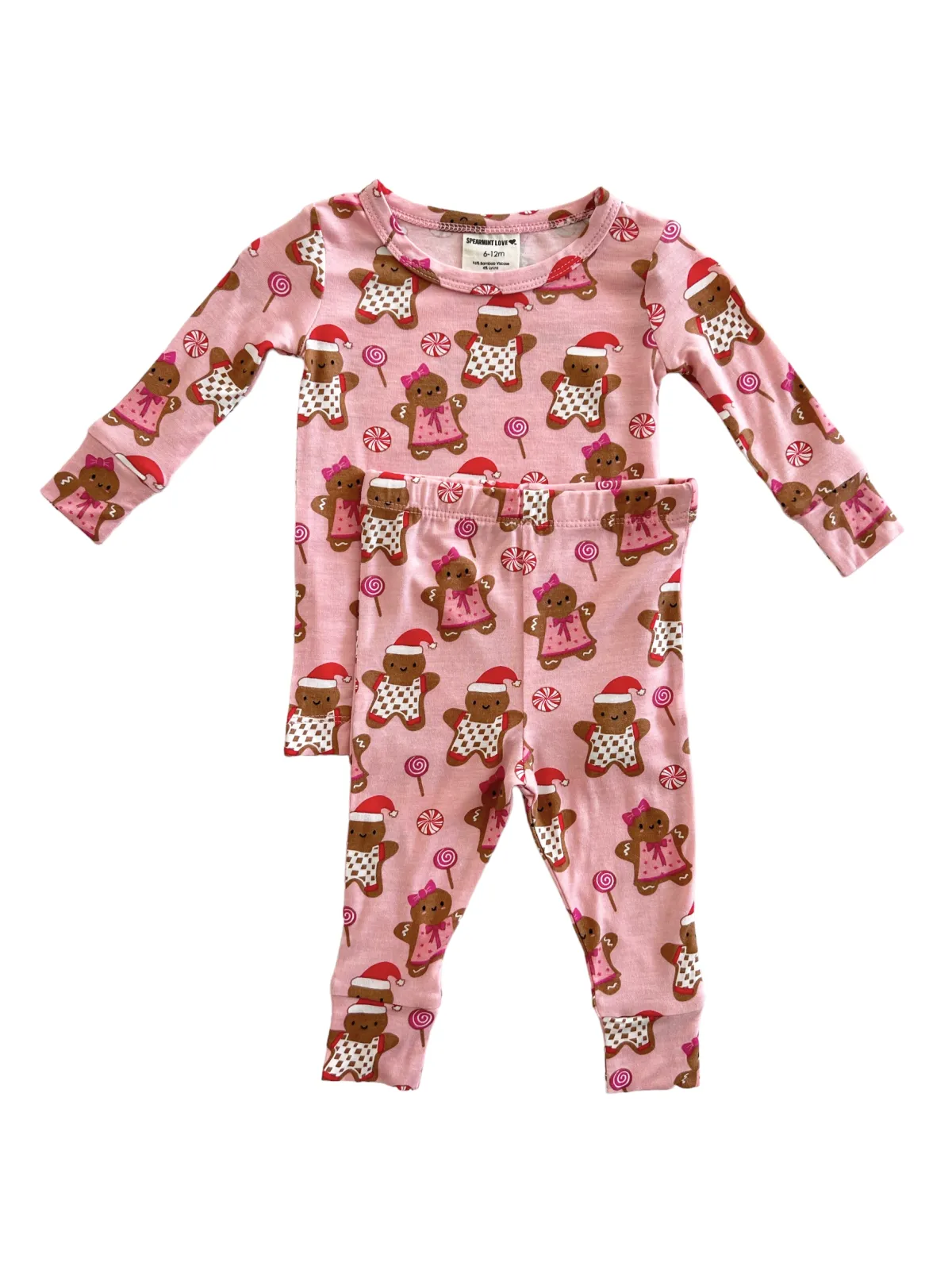 2-Piece Set, Gingerbread Friends Pink