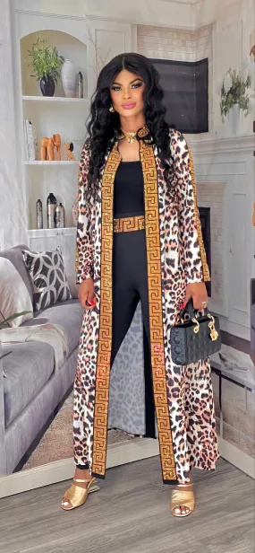 3 PIECE RHINESTONE DUSTER/LEGGINGS SET(PRINTS)