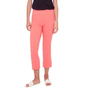 68041 Solid Flamingo Crop Stretch Pant