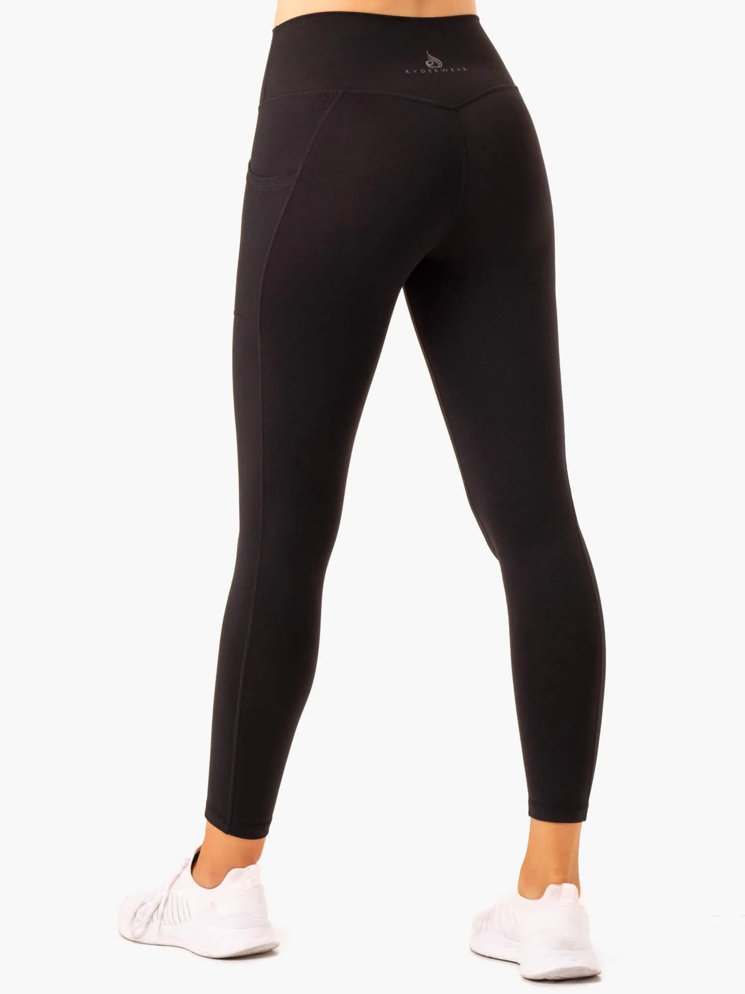 Action High Waisted Pocket Leggings - Black