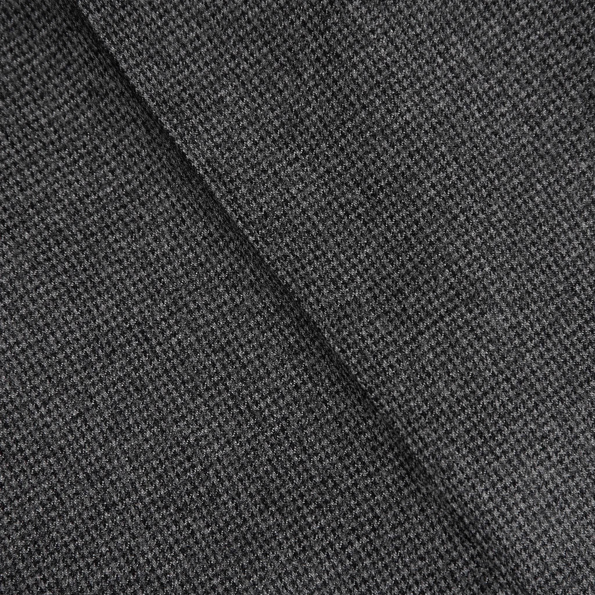 Alain Pleated Chino Superfine Wool 120's Houndstooth flannel pied de poule (dark grey)