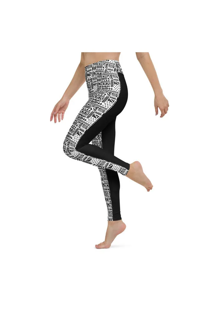 Aztec 2-Tone Yoga Leggings