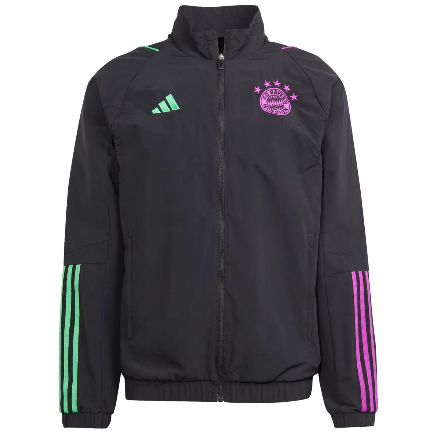 Bayern Munich black presentation Soccer tracksuit 2023/24 - Adidas