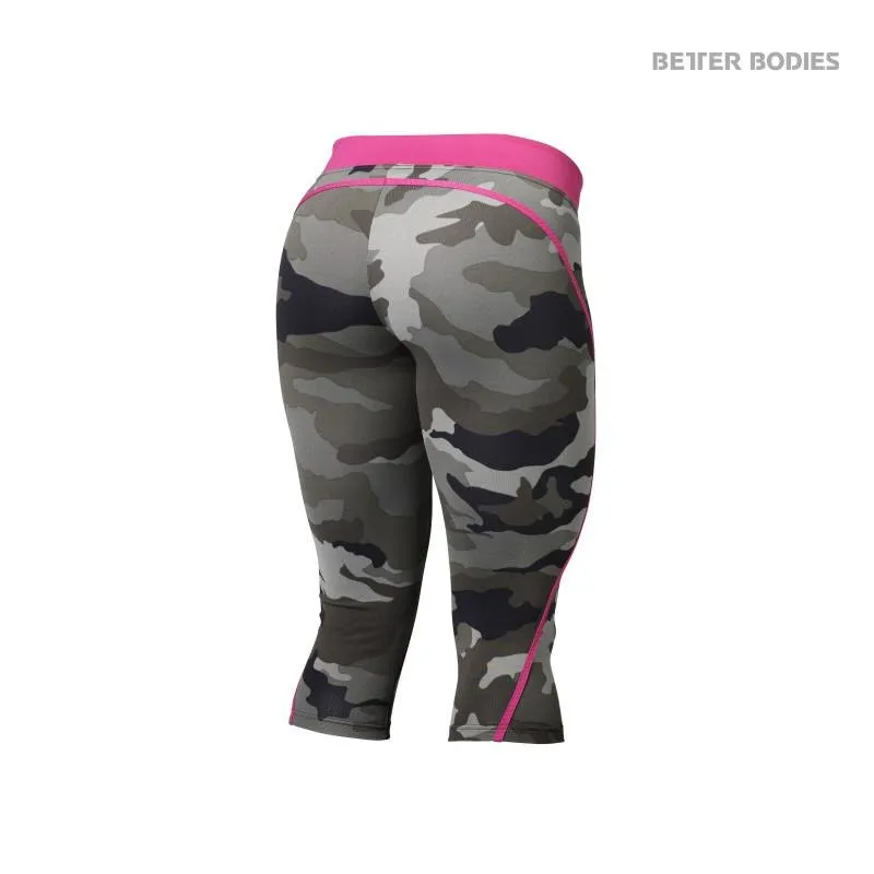 Better Bodies Camo Capri Tights - Green Camoprint