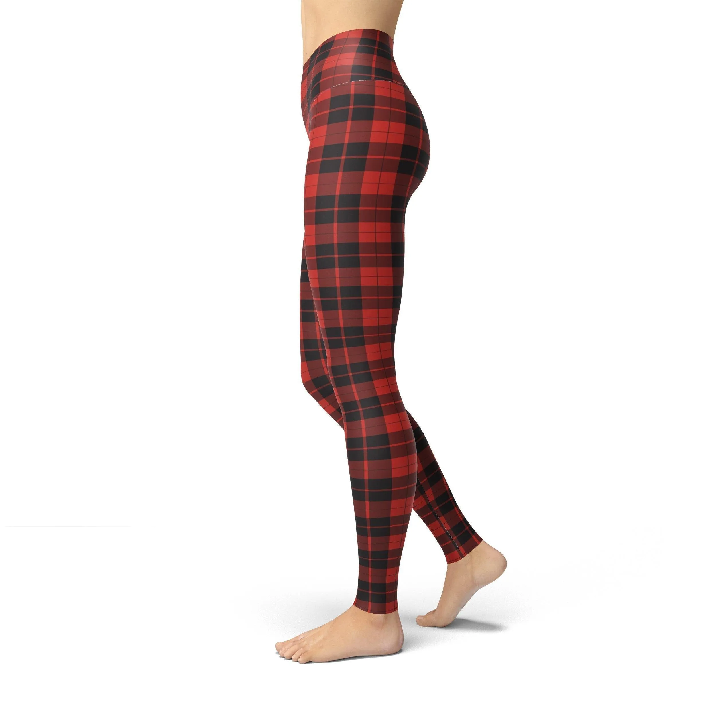 Beverly Red Plaid Leggings