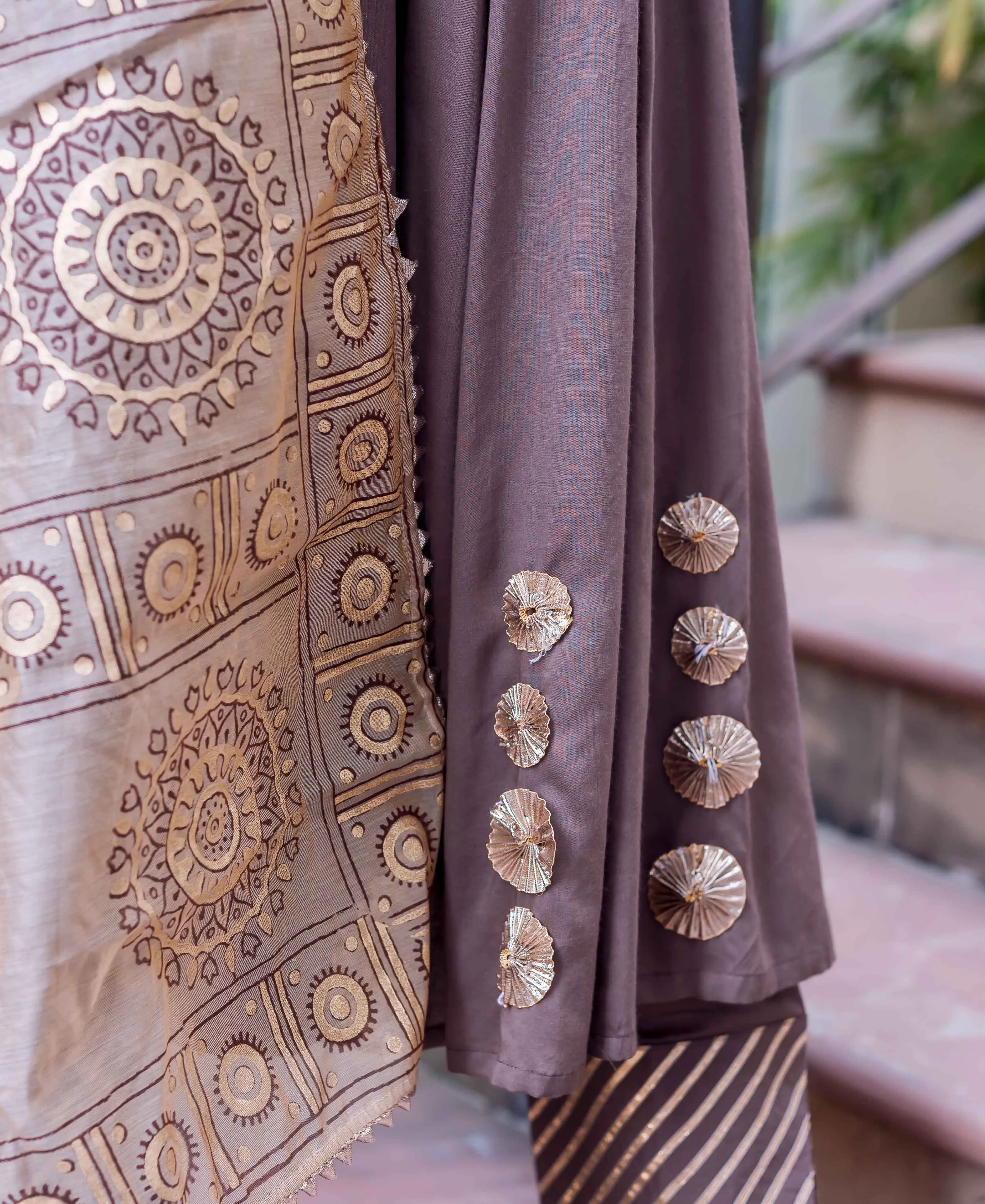 Brown Anarkali Kurta