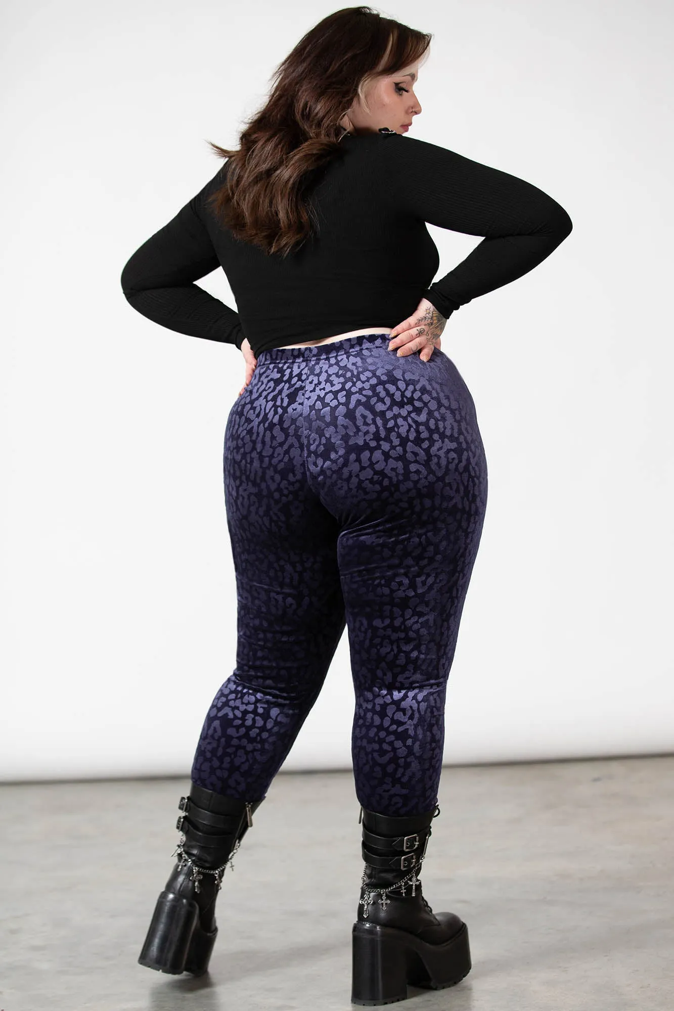 Caturday Leggings [PLUM] [PLUS]