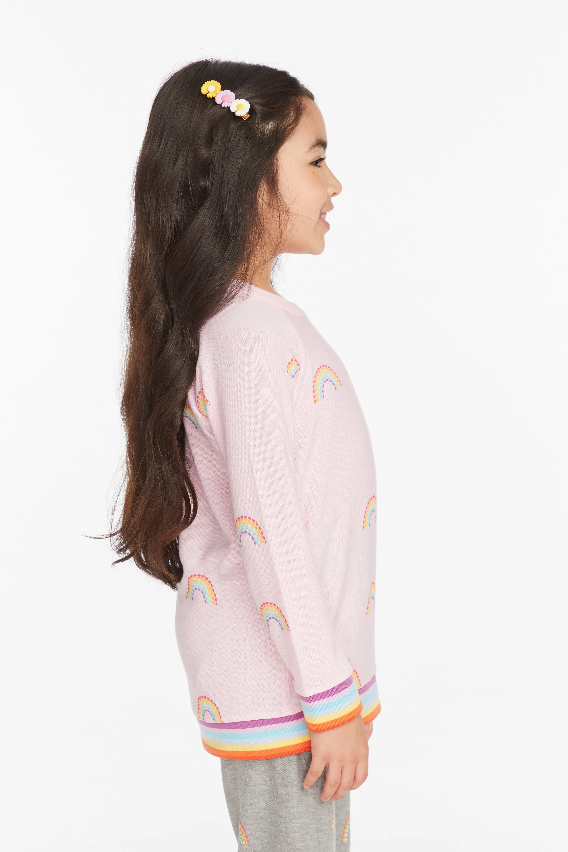 Chaser All Over Rainbow Girls Pullover