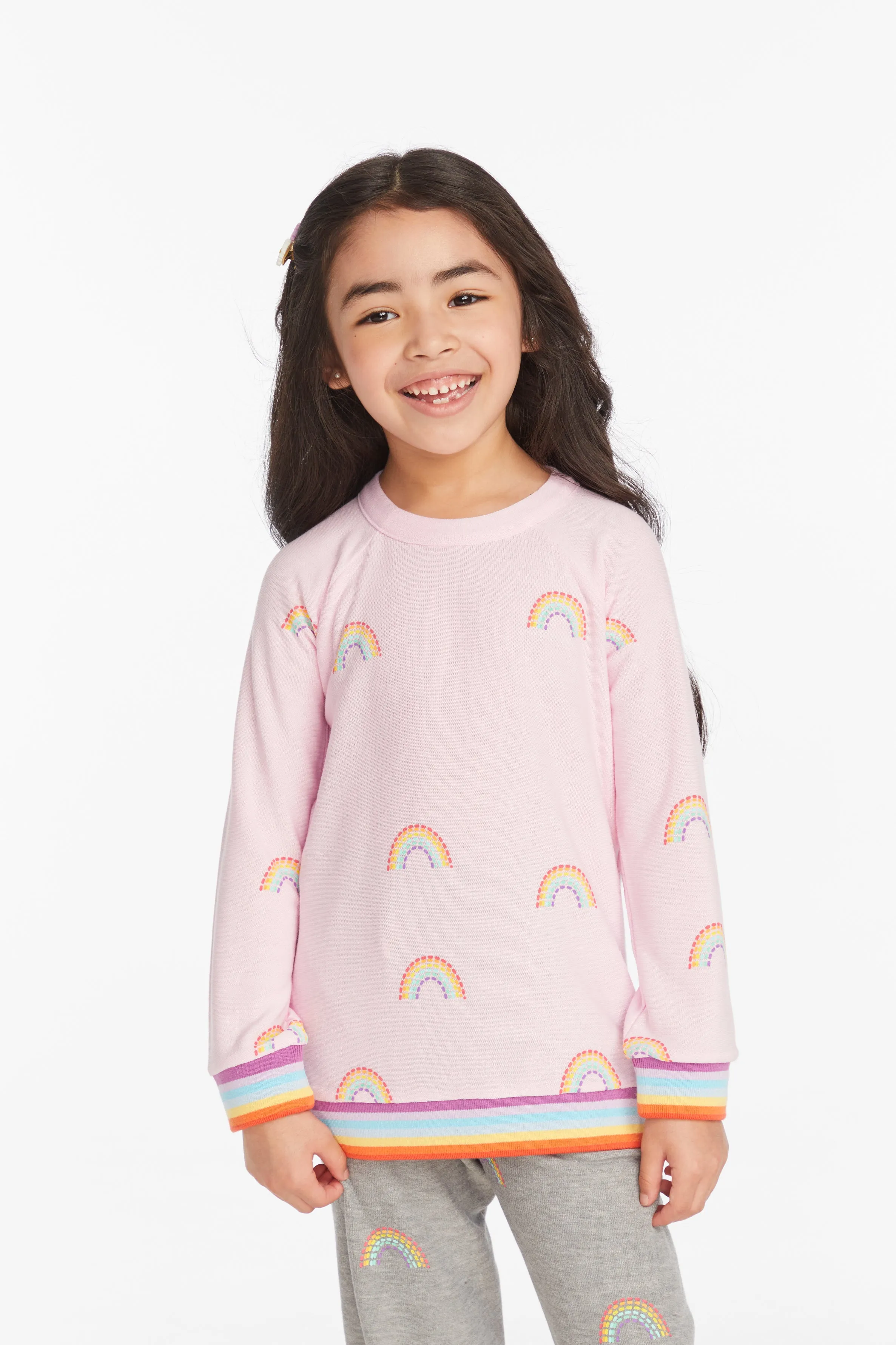 Chaser All Over Rainbow Girls Pullover