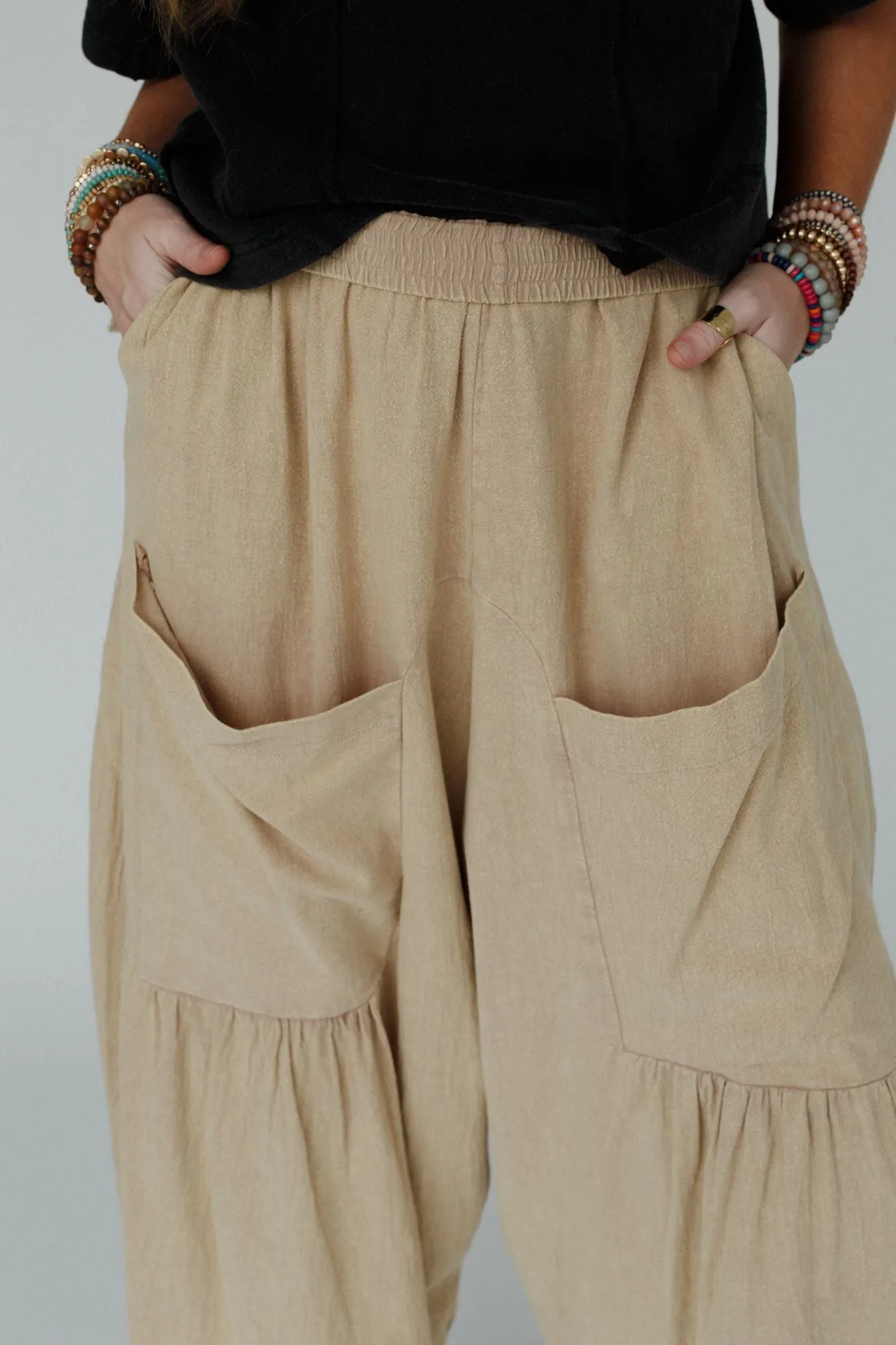 Country Mile Wide Leg Pants - Taupe