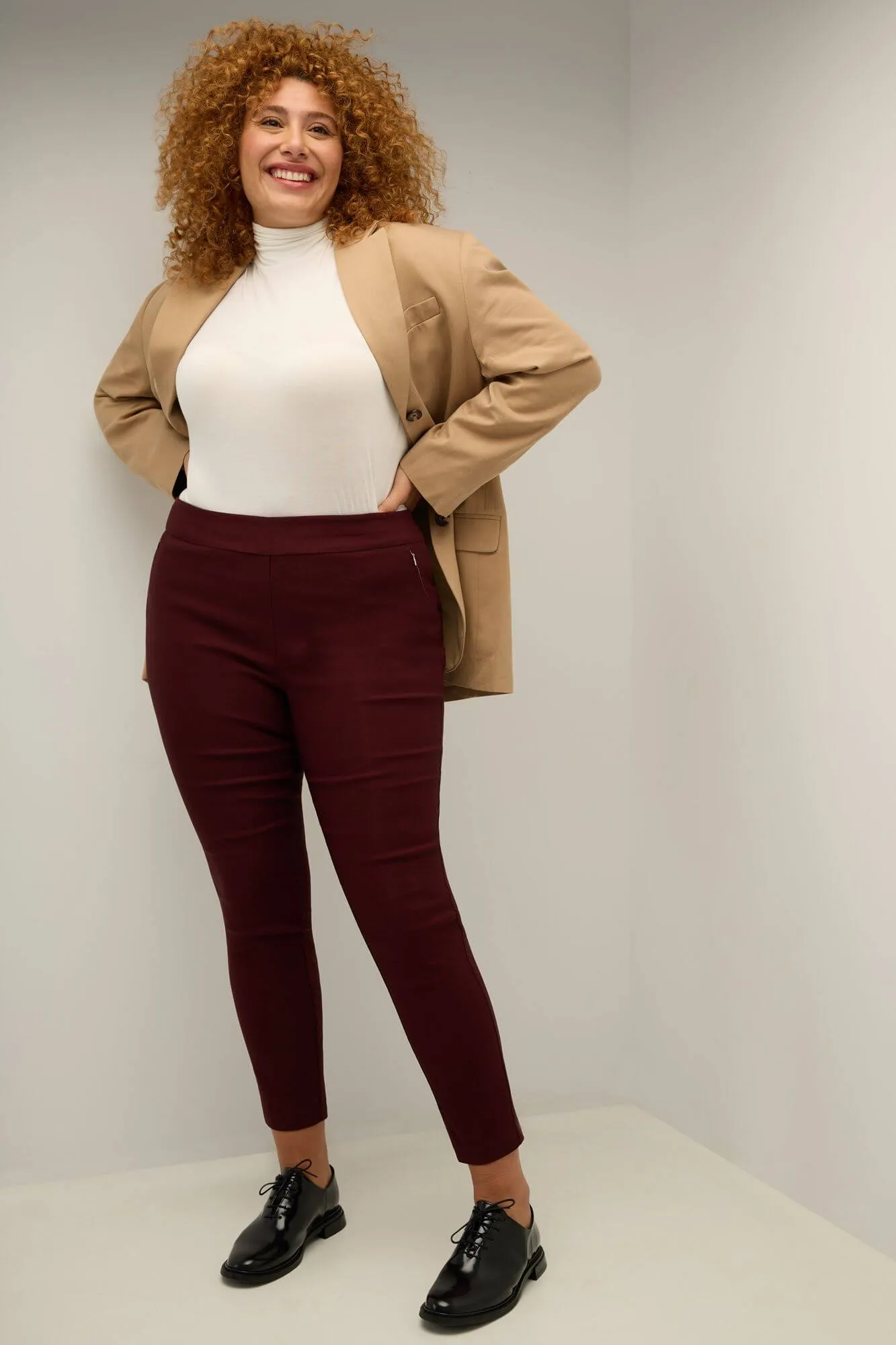 Curvy Tummy Control Work Pants with Real Pockets