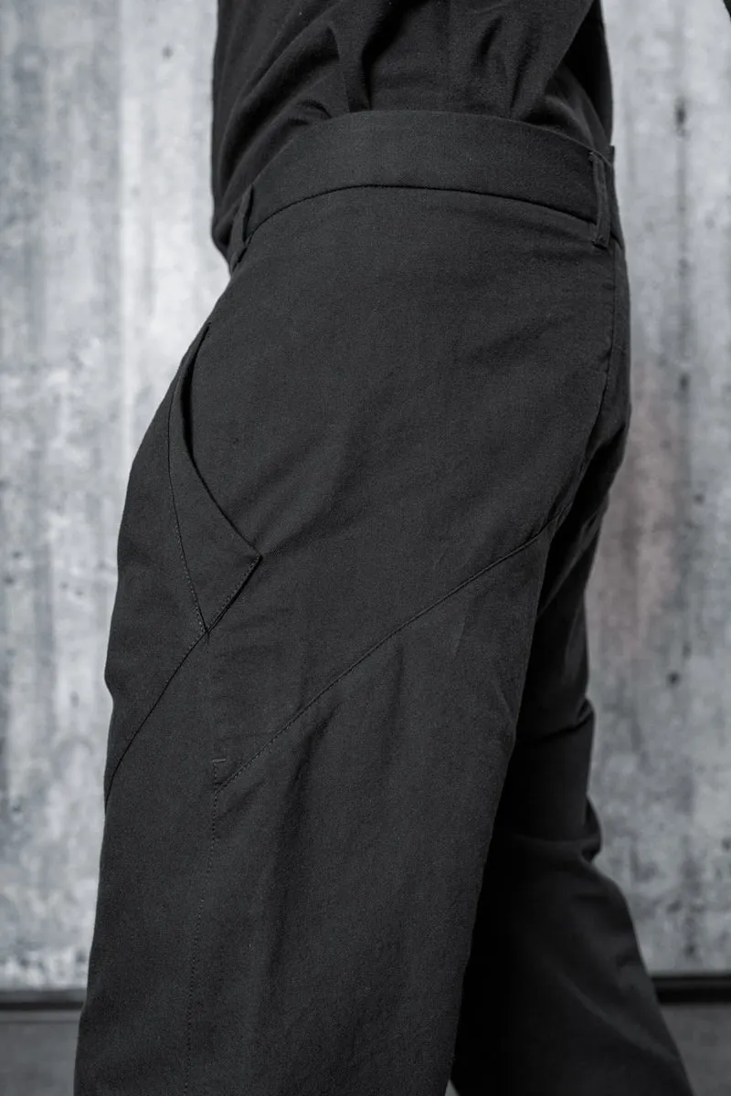 eigensinnig wien | Walking Man | Schwarze Low Crotch Pants aus japanischer Baumwolle