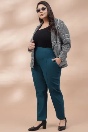 Emerald Crease Seam Tummy Tucker Pants