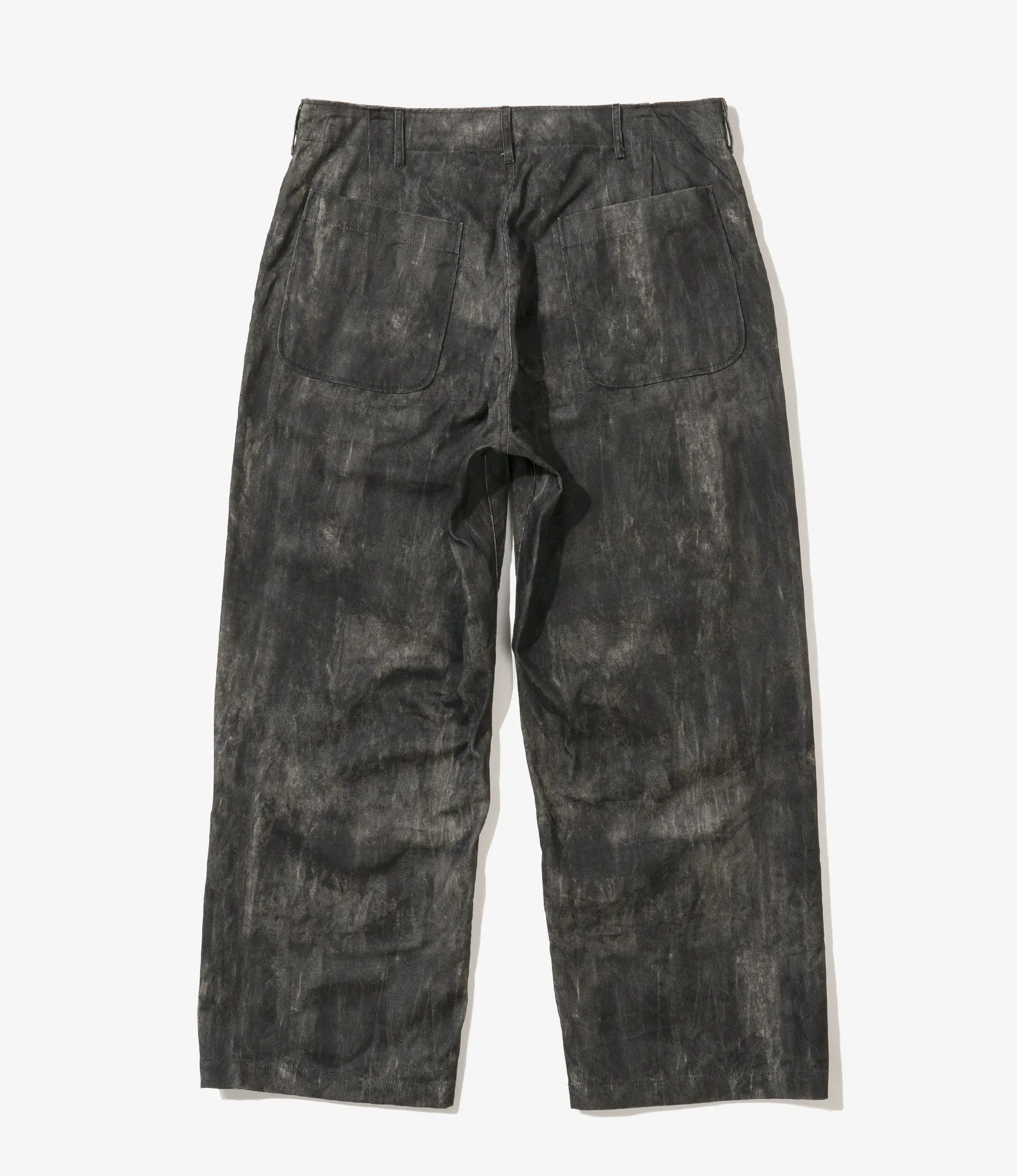 Engineered Garments Sailor Pant - Black Cotton Distressed Print