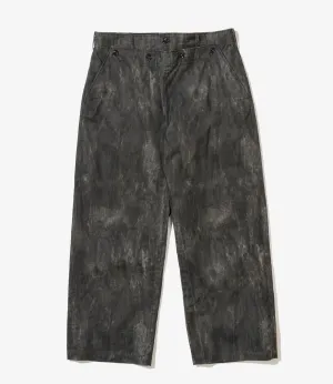 Engineered Garments Sailor Pant - Black Cotton Distressed Print