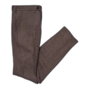 Flavien chino pants in eco herringbone (mountain brown)