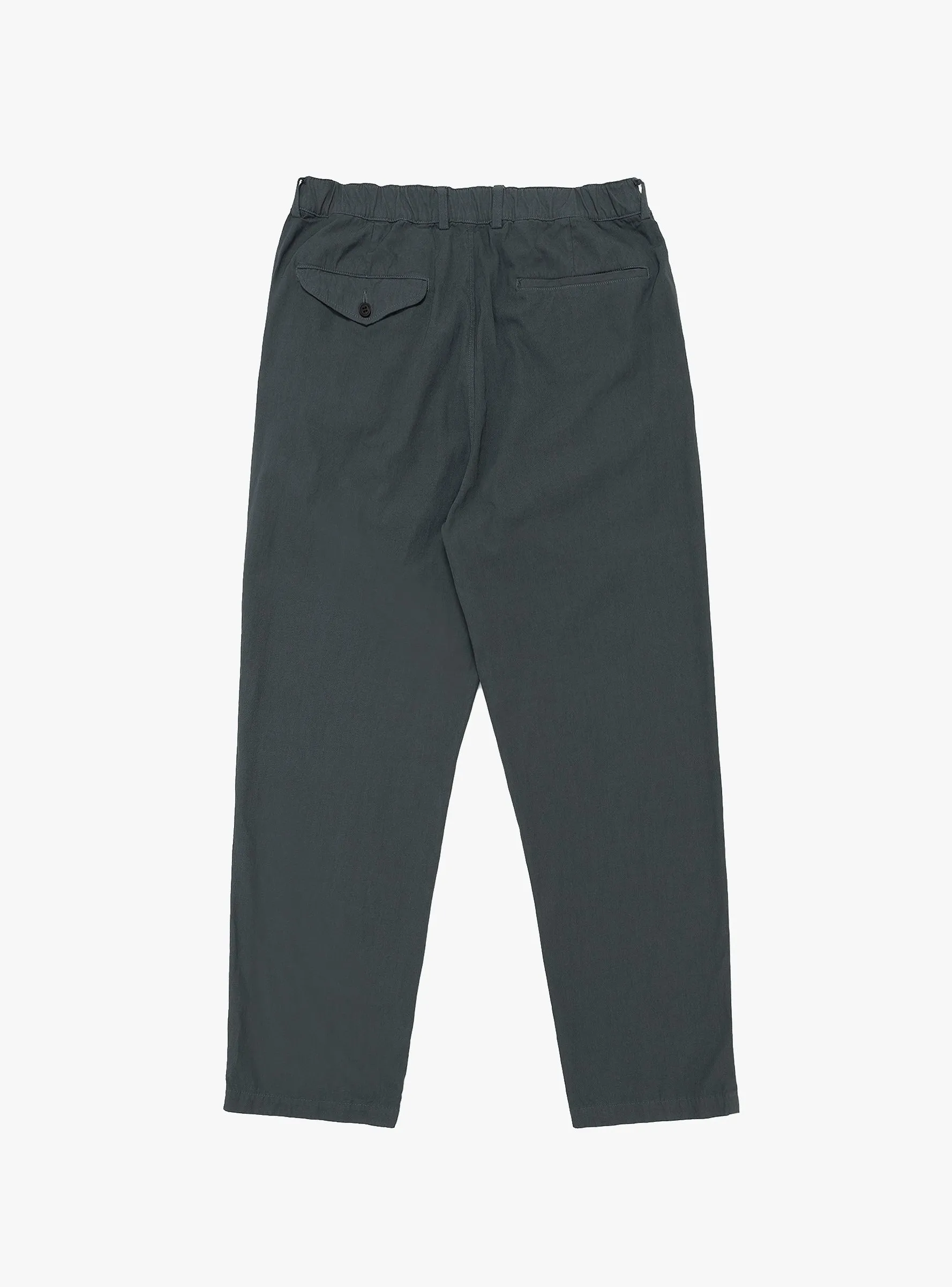 Garment Dye 4 Tuck Pants Blue Grey