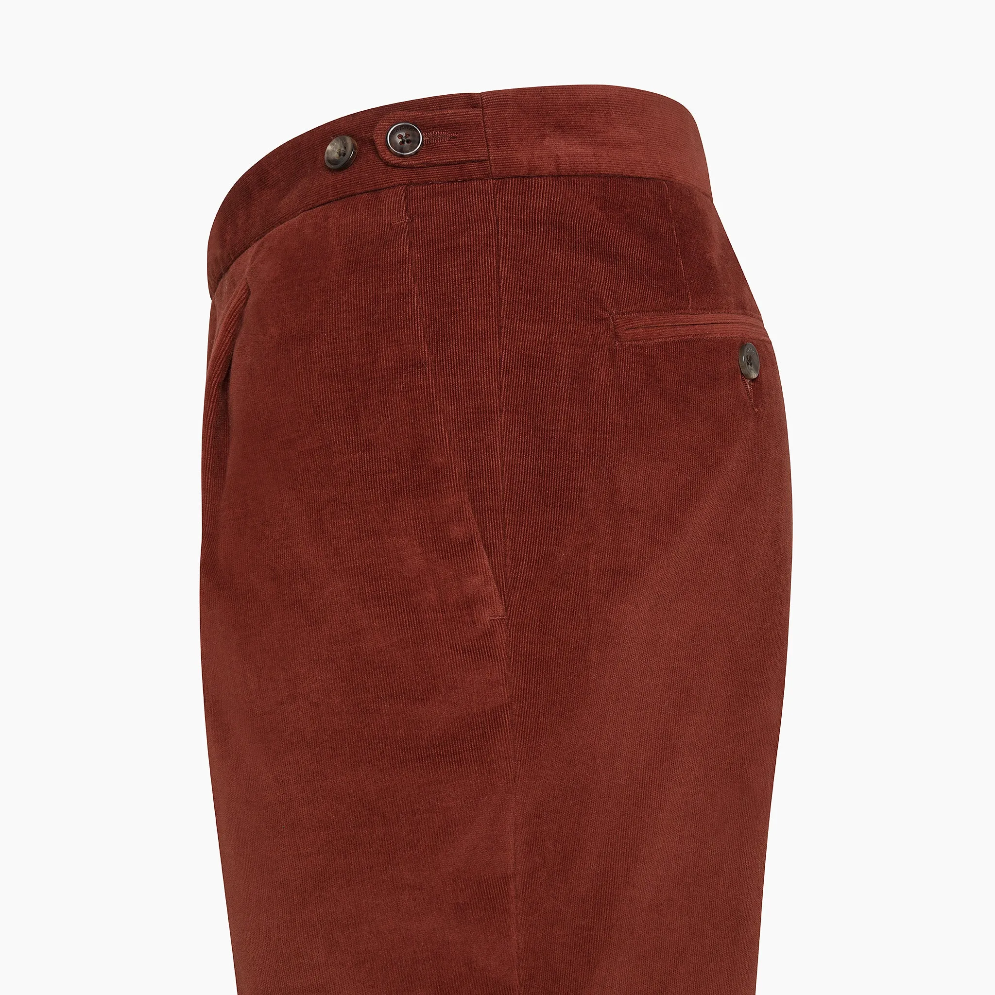 Gary Pleated Chino Pants in Soft Luxury Corduroy