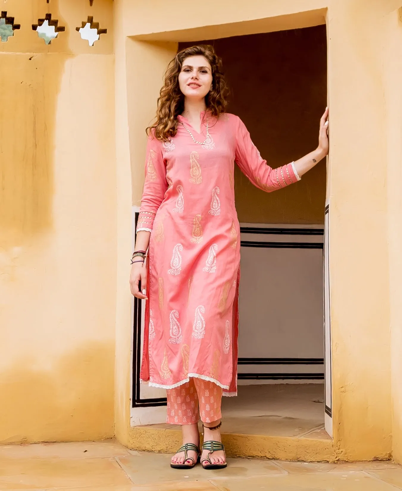 Gayathri Straight Block Printed Kurta