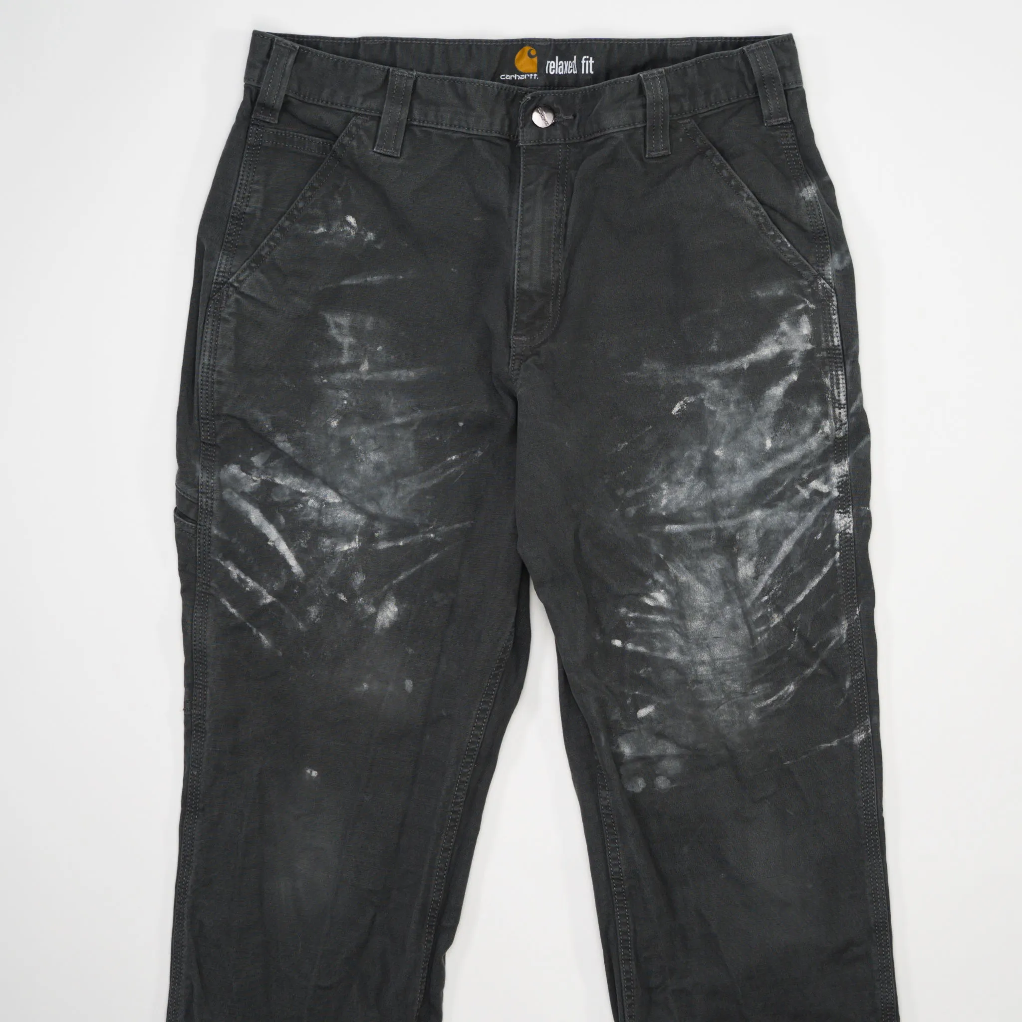 Grey Painted Carhartt Workwear Pants (34 x 30)