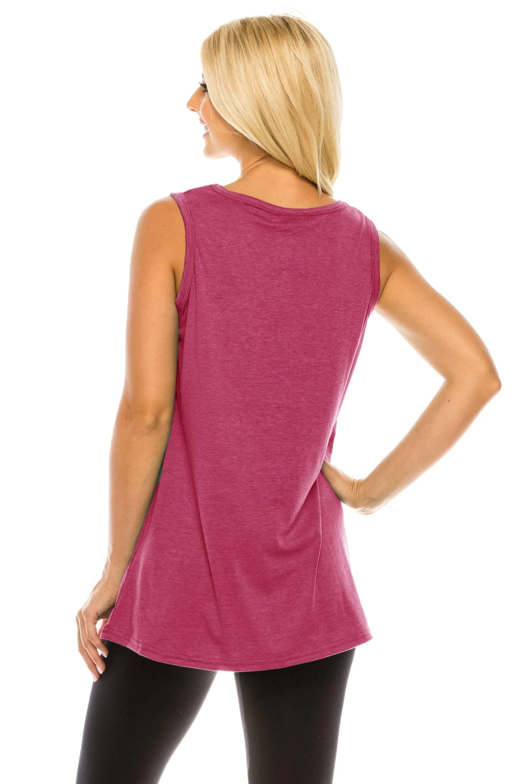 Haute Edition Women's Vacay Mode Loose Fit Tank top. Plus size available