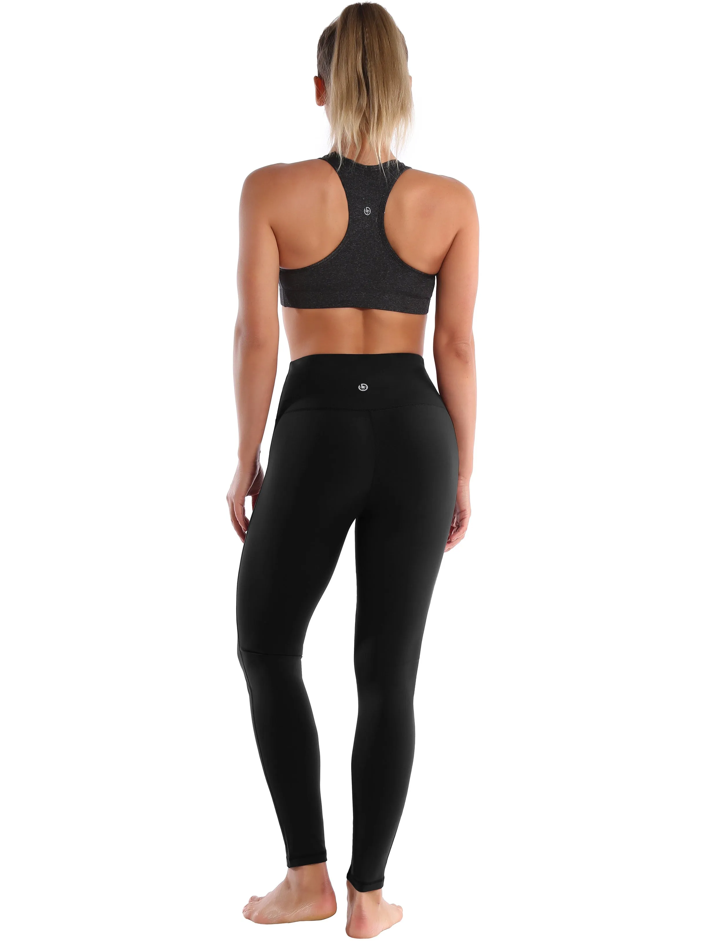 High Waist Side Line yogastudio Pants black_yogastudio