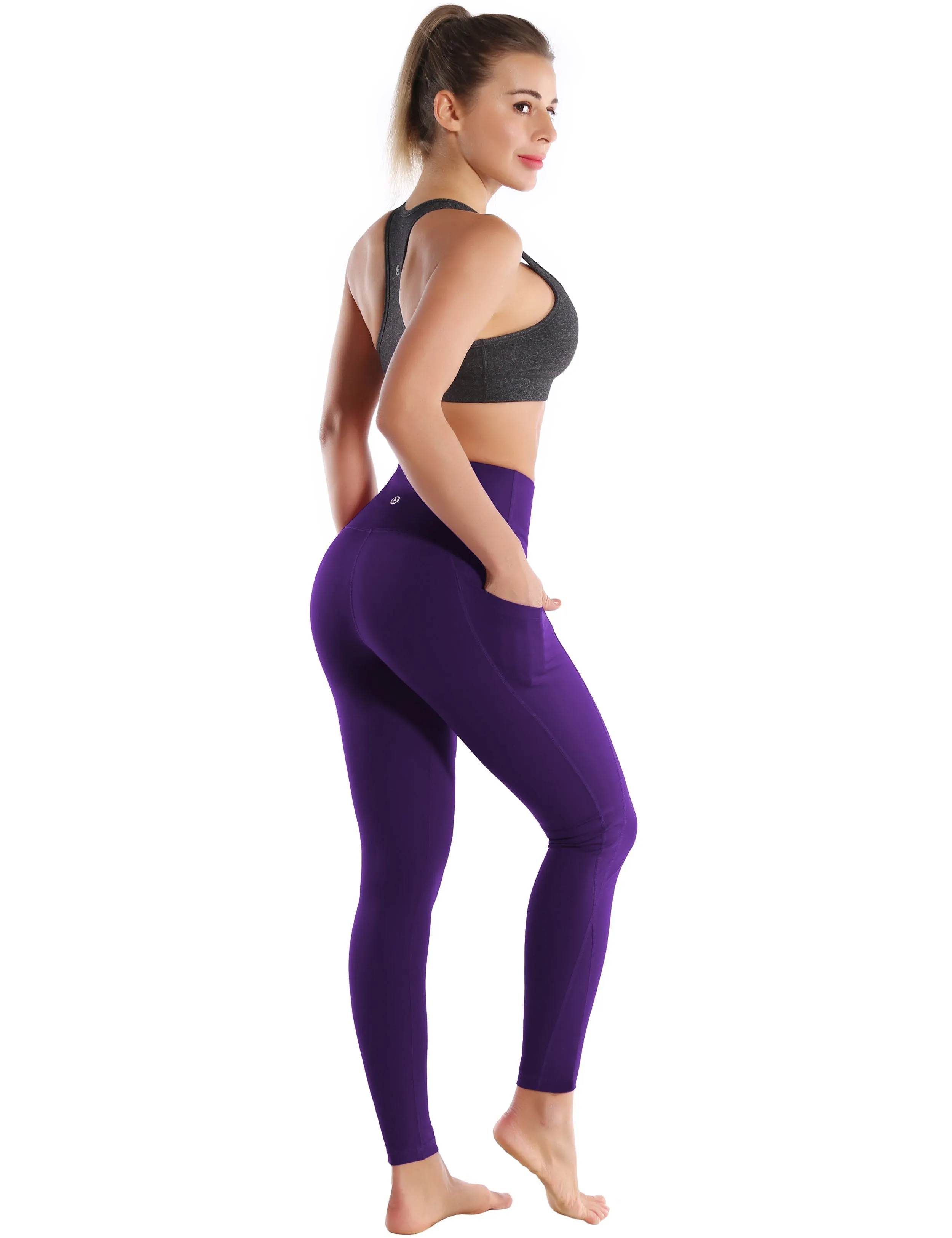 High Waist Side Pockets yogastudio Pants grapevine_yogastudio