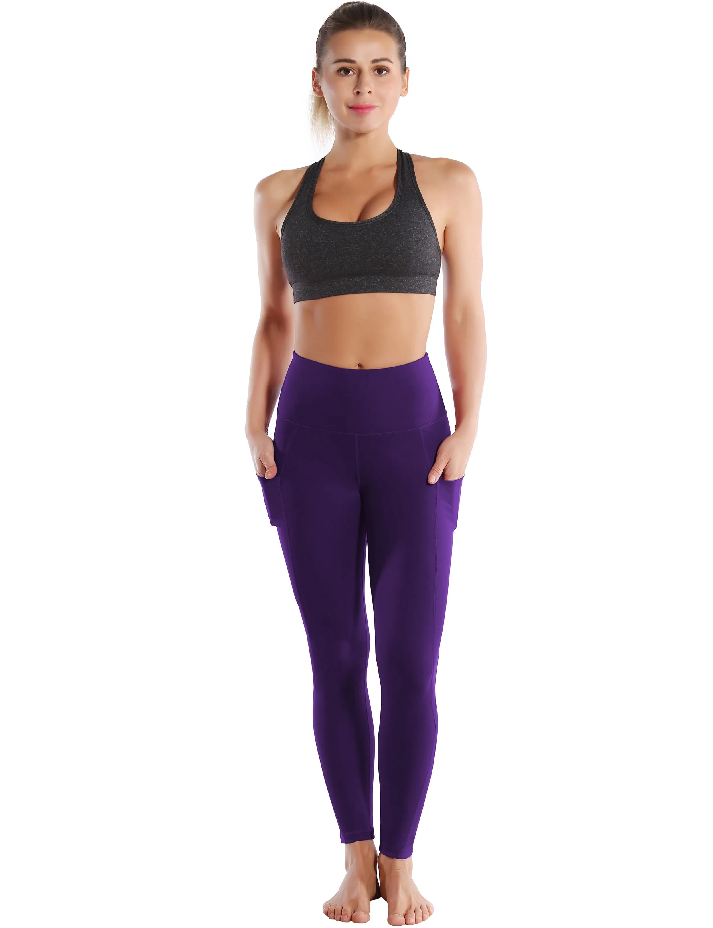 High Waist Side Pockets yogastudio Pants grapevine_yogastudio