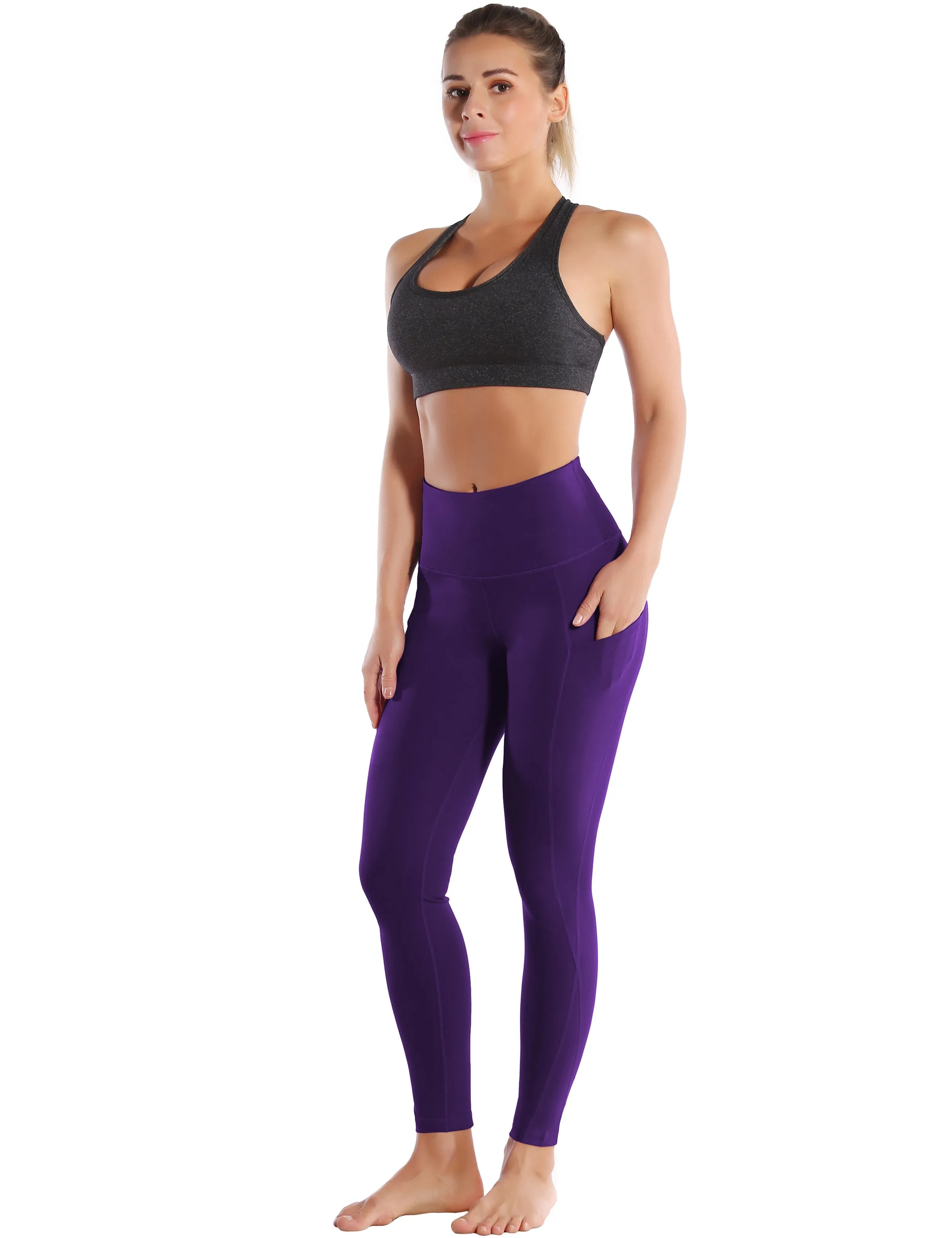 High Waist Side Pockets yogastudio Pants grapevine_yogastudio