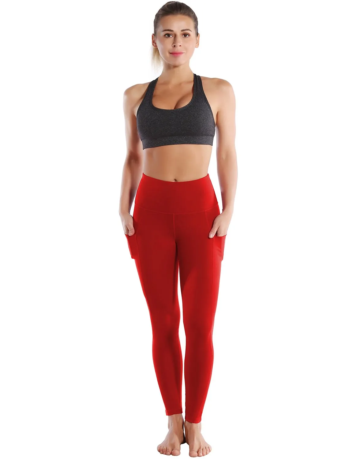 High Waist Side Pockets yogastudio Pants scarlet ins_yogastudio