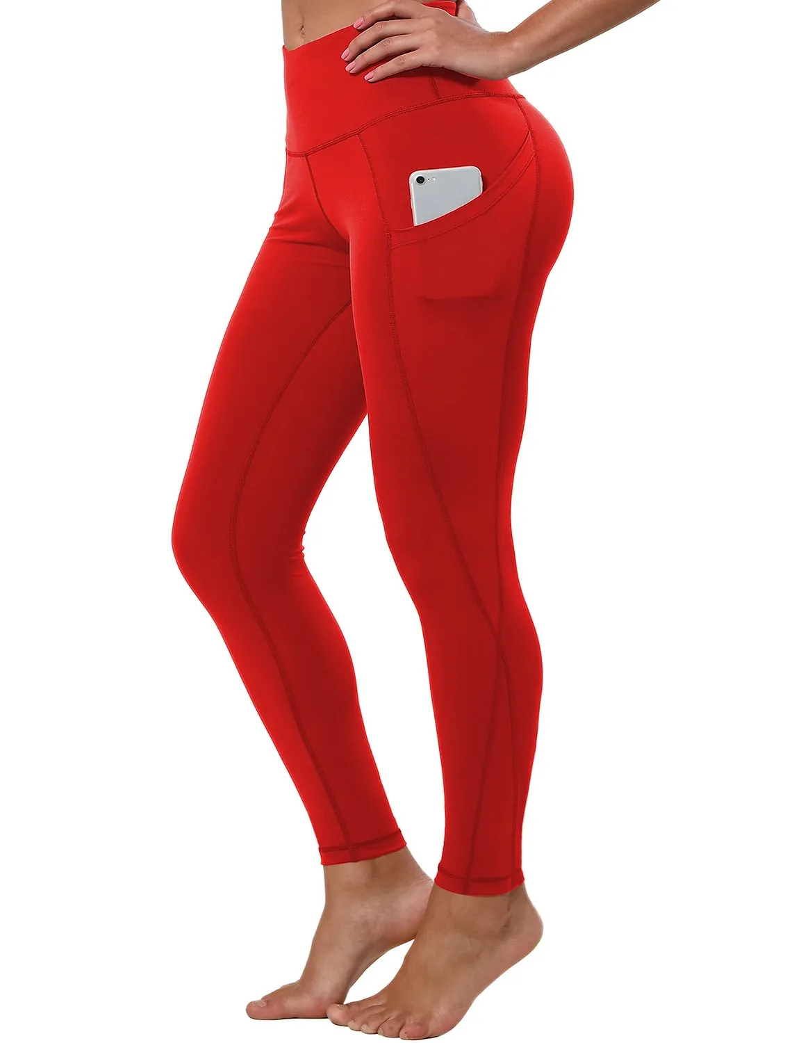 High Waist Side Pockets yogastudio Pants scarlet ins_yogastudio