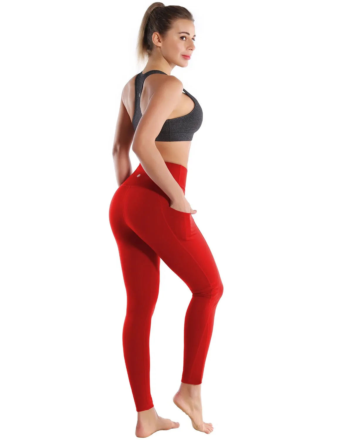 High Waist Side Pockets yogastudio Pants scarlet ins_yogastudio