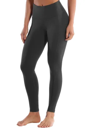 Hip Line Side Pockets Yoga Pants shadowcharcoal