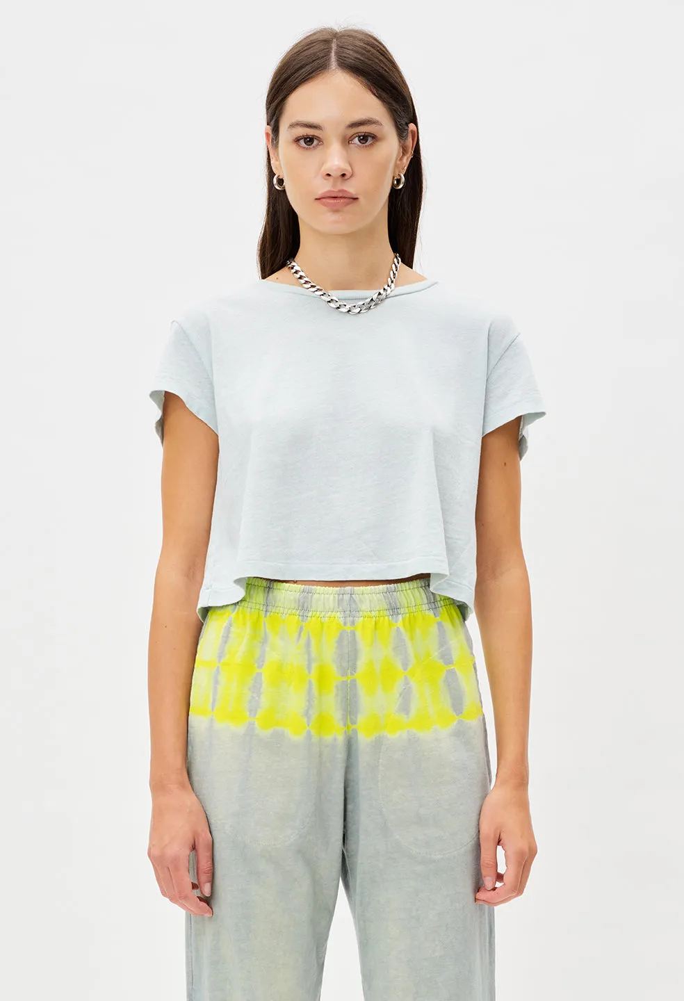 Jersey Cropped Tee / Sky