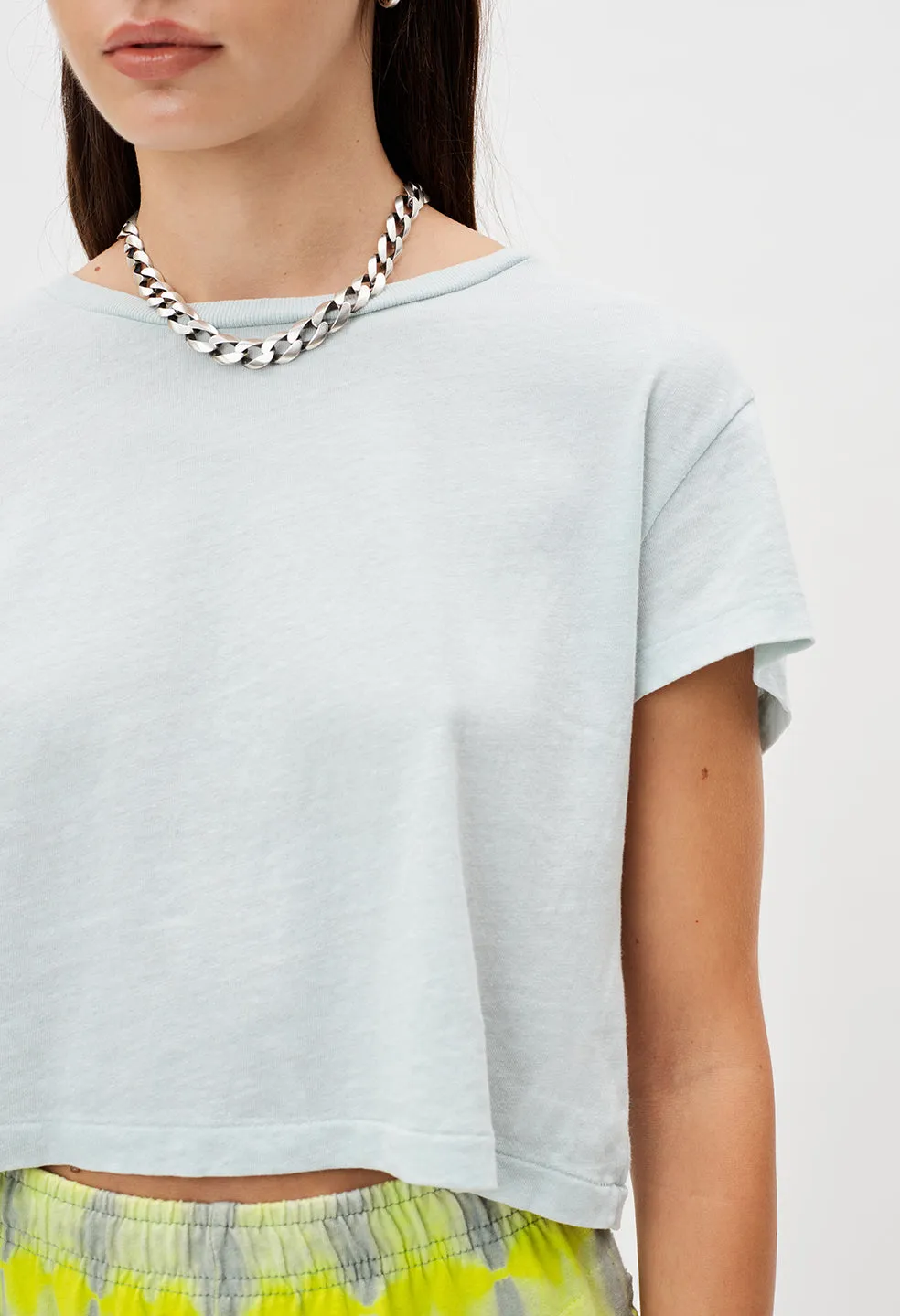 Jersey Cropped Tee / Sky