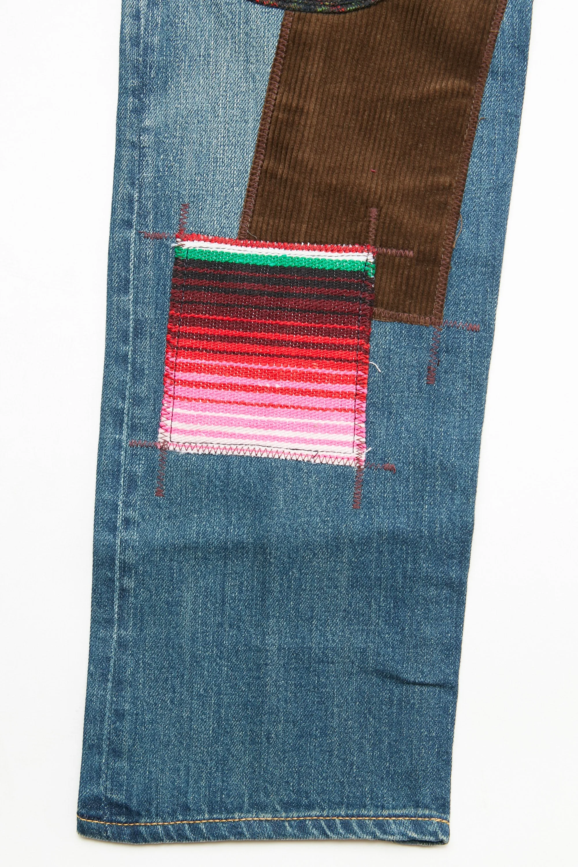 JUNYA WATANABE MAN Cotton Selvedge Denim x Multi Fabrics Mix Levi's W Name - INDIGO X  MIX