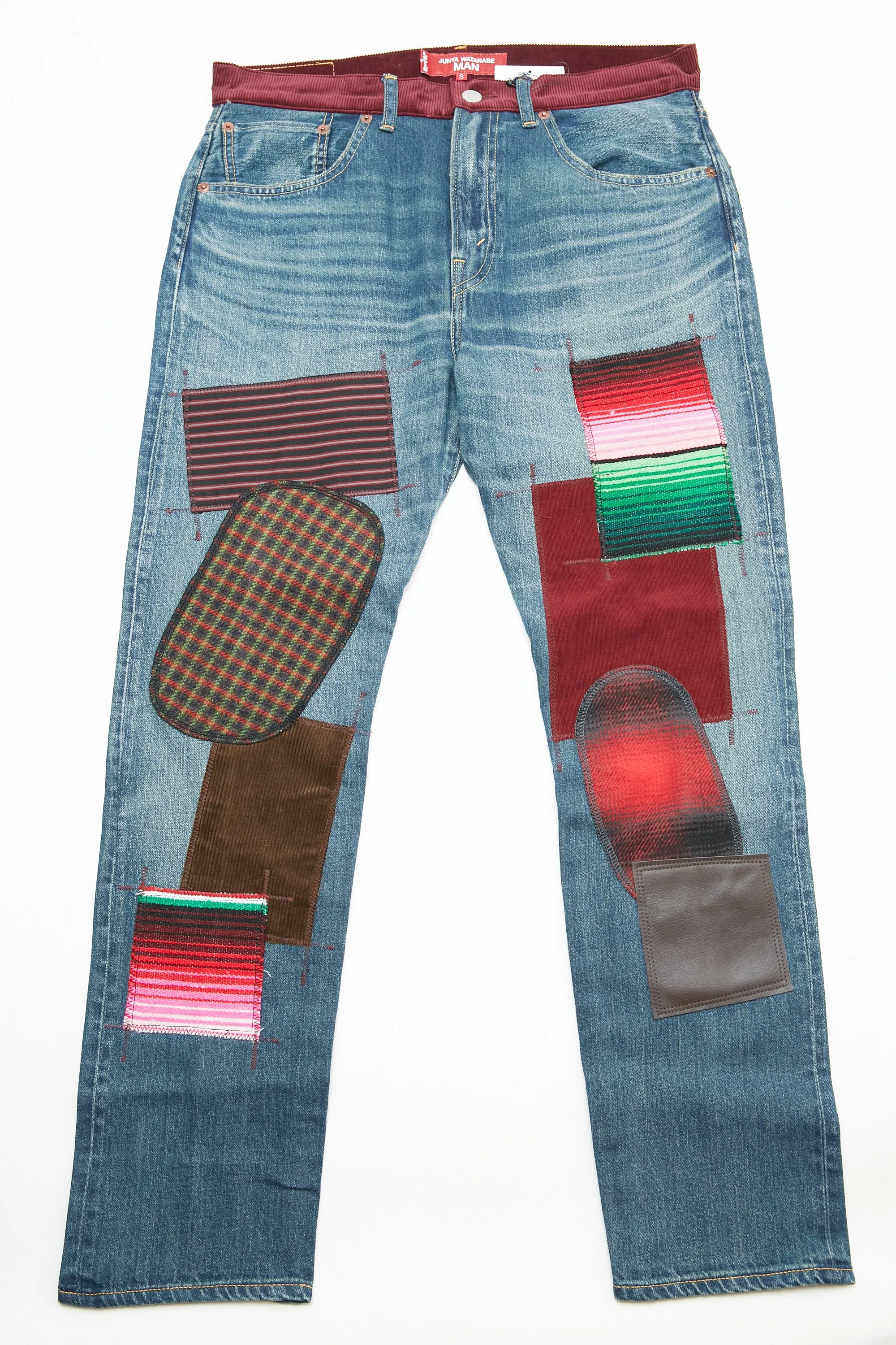 JUNYA WATANABE MAN Cotton Selvedge Denim x Multi Fabrics Mix Levi's W Name - INDIGO X  MIX