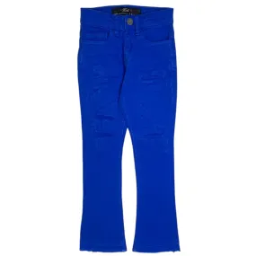 Kids Jordan Craig Martin Stacked Tribeca Twill Pants (Royal) JTF956RK