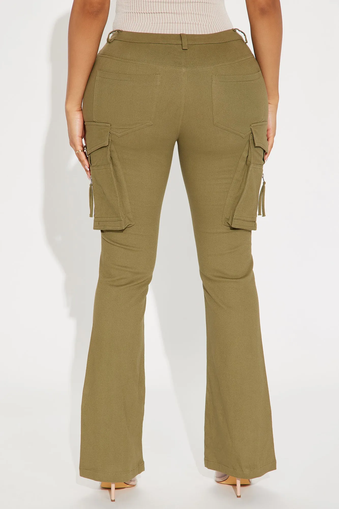 Make It Last Cargo Flare Pant - Olive