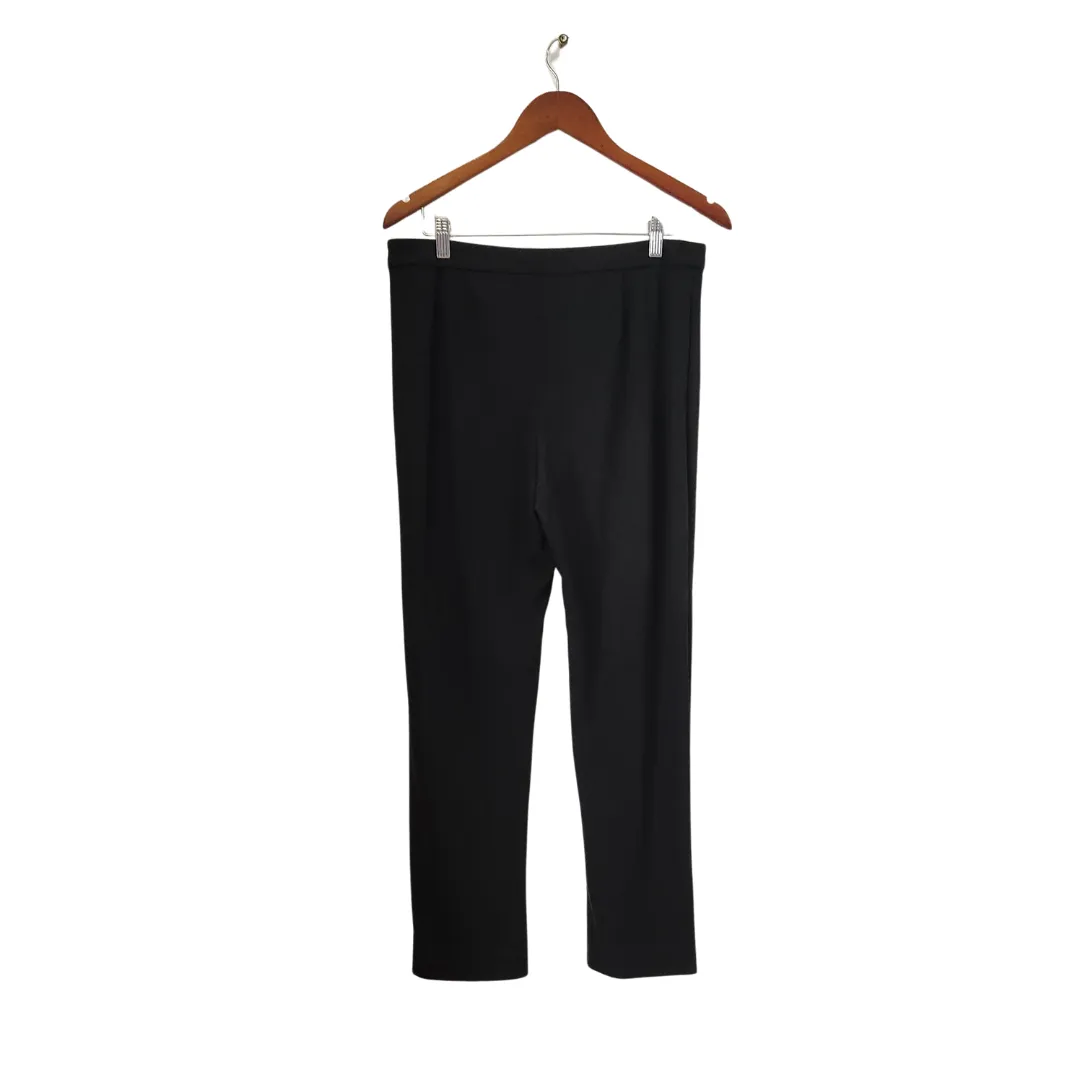 M&S Collection Black Mid-rise Slim Pants | Brand New |