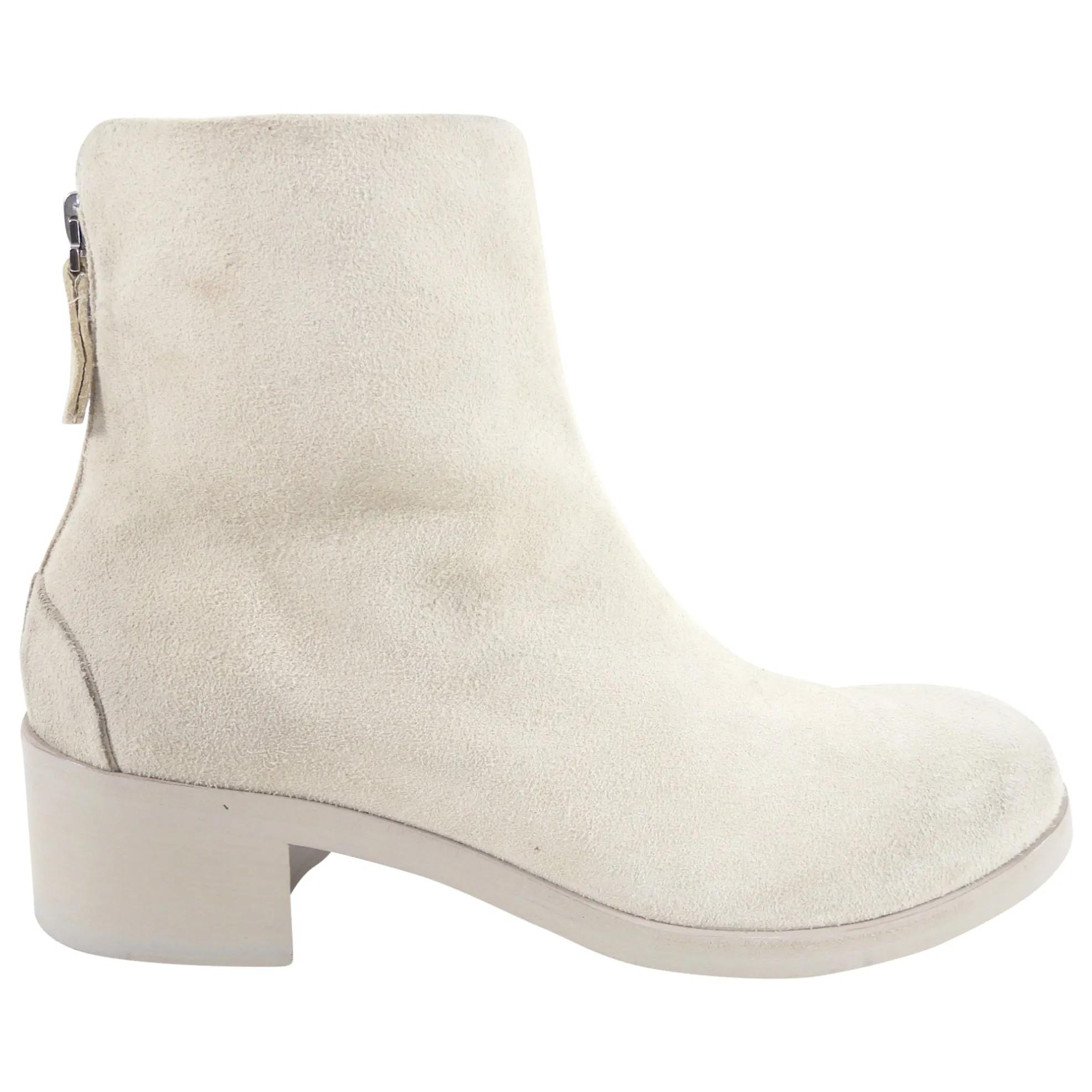 Marsell Ivory Suede Ankle Boot - 37