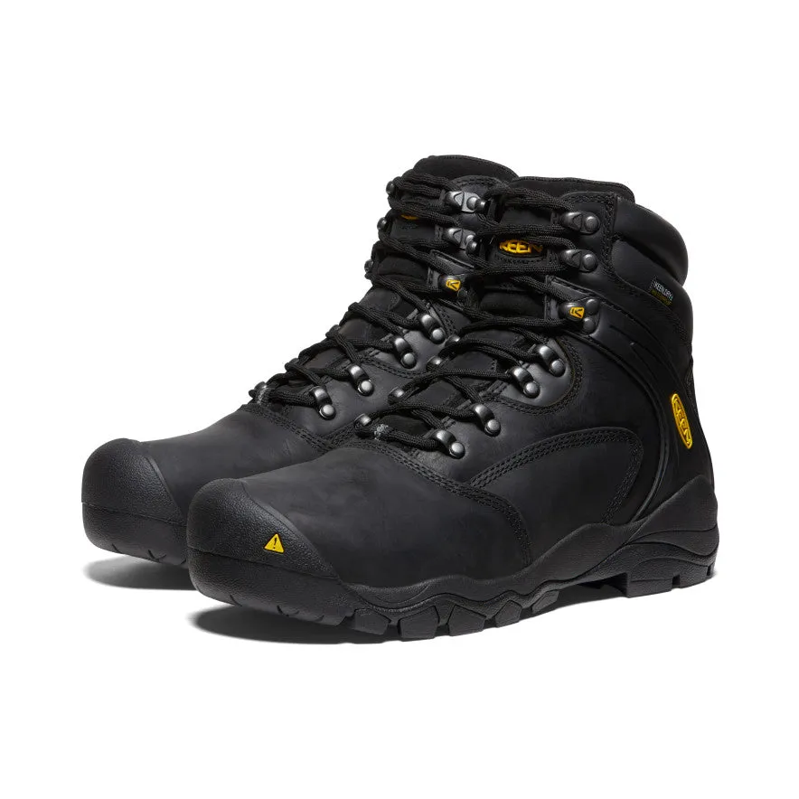 Men's Louisville 6 Waterproof Boot (Steel Toe)  |  Black