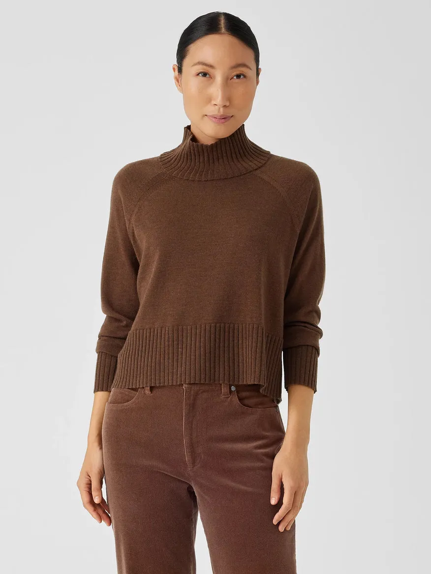 MERINO JERSEY TURTLENECK