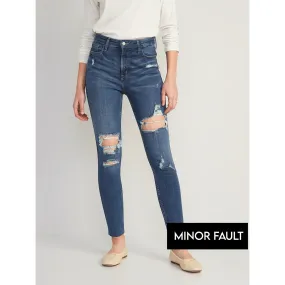 (Minor Fault) Extra High Rise Ripped Skinny Jeans