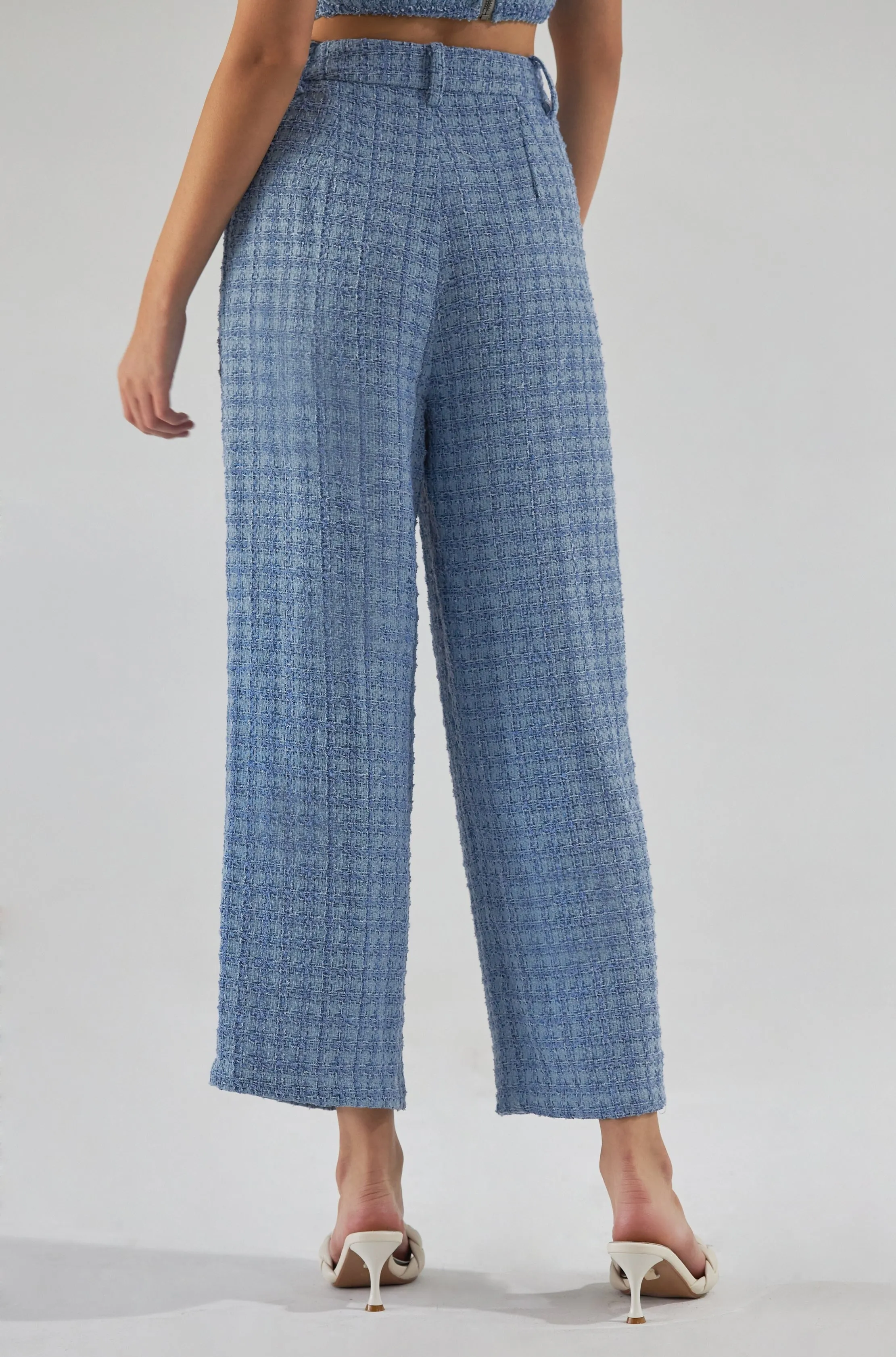 Old money wide leg pants in blue