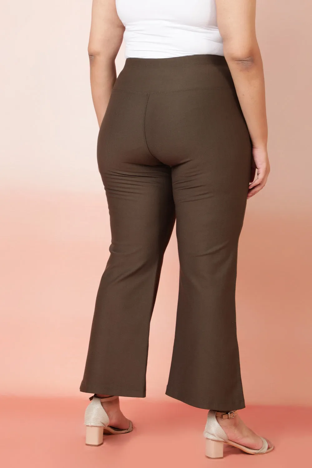 Olive Tummy Shaper Bell Bottom Pants