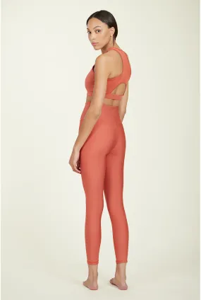 Over-Time Recycled Poly High Waist Legging in Hotsauce